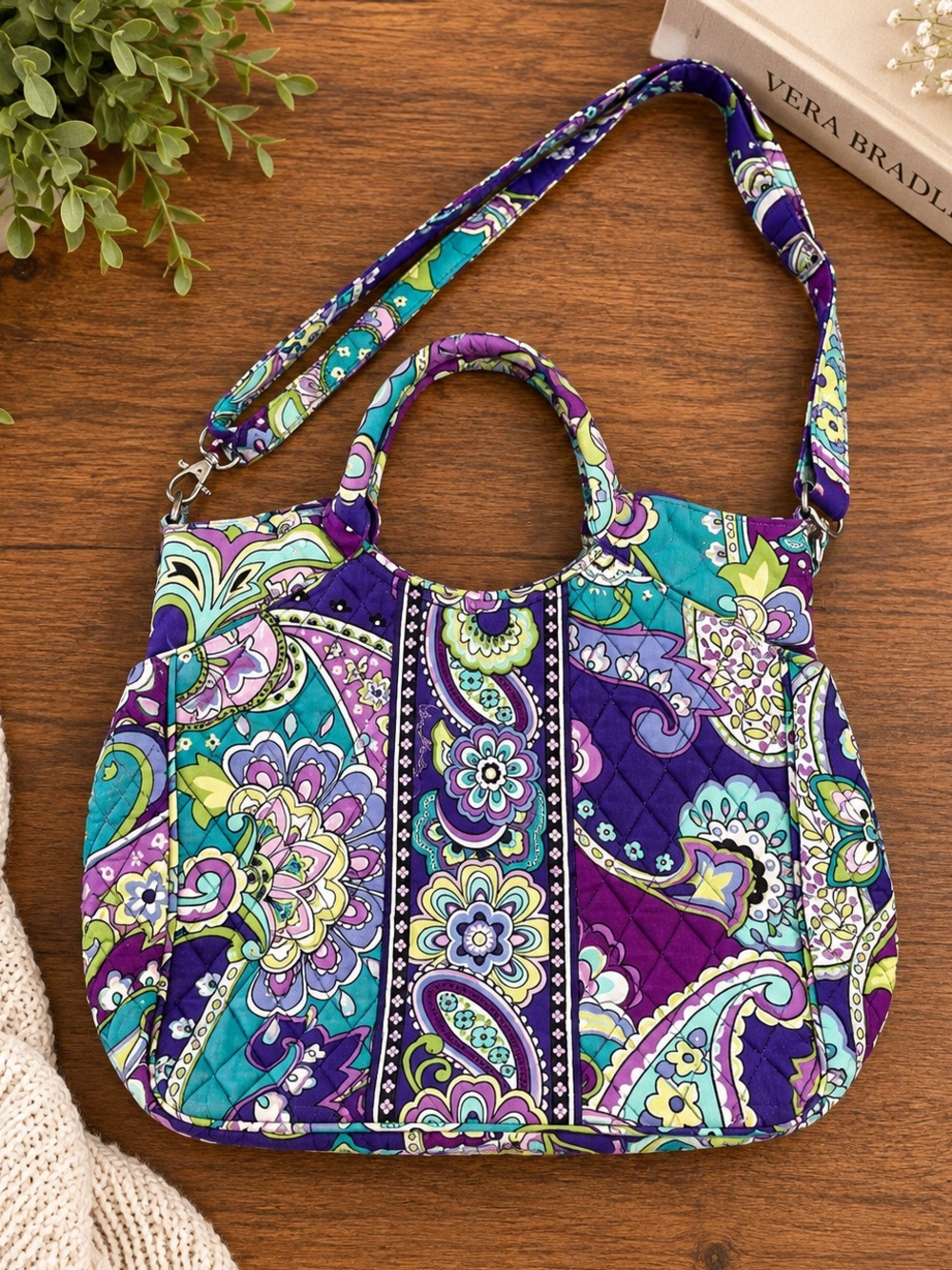 Vera Bradley Heather Clare Crossbody Shoulder Bag Quilted Floral Purse Retired